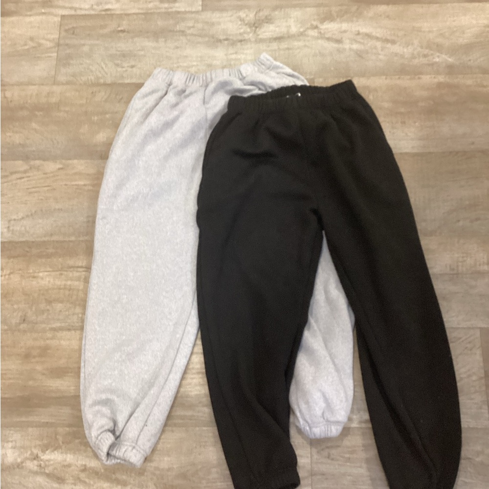 SHEIN Kids Dual Pack Black and Gray Joggers